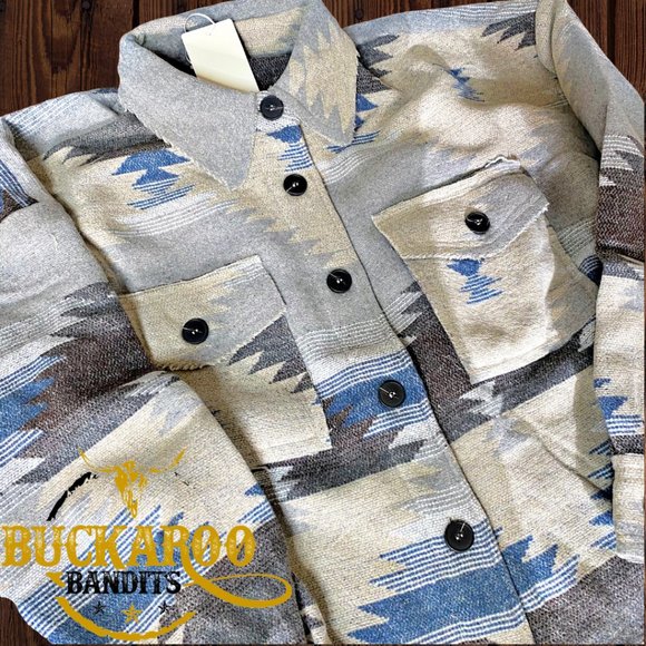 Aztec Jacket - Teal - Picture 4 of 11